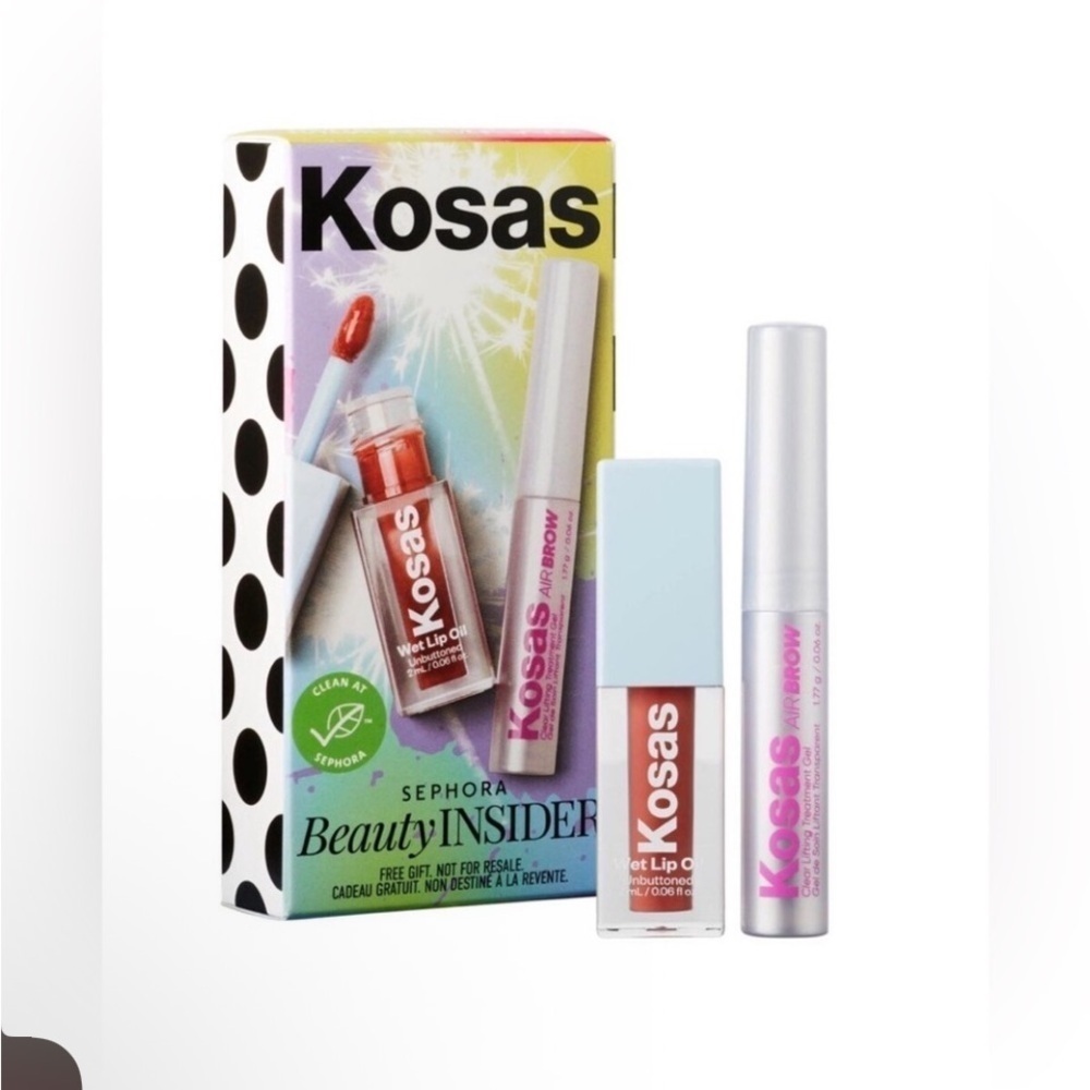 Kosas Wet Lip Oil and Air brow NIB